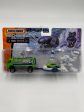 Matchbox Hitch N Haul MBX Metal Snow Attack Green Snow Truck & Snowmobile 168B For Sale