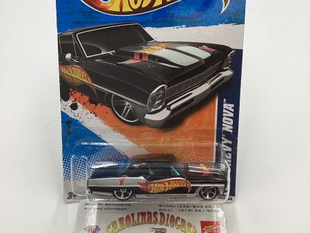 2011 Hot Wheels #154 66 Chevy Nova Black 11C Sale