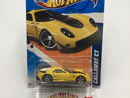 2011 Hot Wheels #164 Calloway C7 Yellow 113A For Cheap