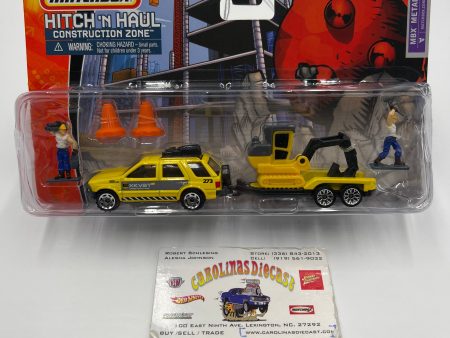 Matchbox Hitch N Haul MBX Metal Construction Zone Isuzu Rodeo & Excavator 168B on Sale