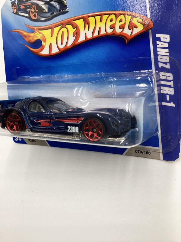 2009 Hot Wheels #070 Panoz GTR-1 Blue Short Card 62C Online Hot Sale