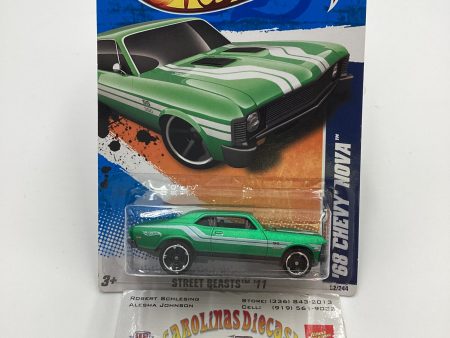 2011 Hot Wheels #82 68 Chevy Nova Green For Discount