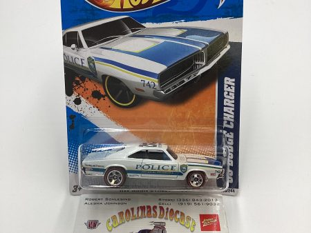 2011 Hot Wheels #166 69 Dodge Charger Police White Walmart Exclusive 235B Hot on Sale