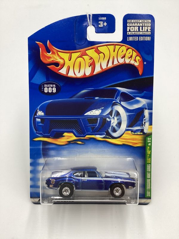 2001 Hot Wheels Treasure Hunt #009 Olds 442 Blue with protector Online