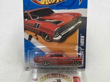 2012 Hot Wheels #106 66 Chevy Nova Burnt Orange 17B For Discount