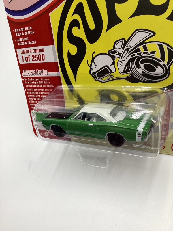 Johnny Lightning Muscle Cars USA Release 1 Version A 1969 1 2 Dodge Coronet Super Bee Green 229F Discount