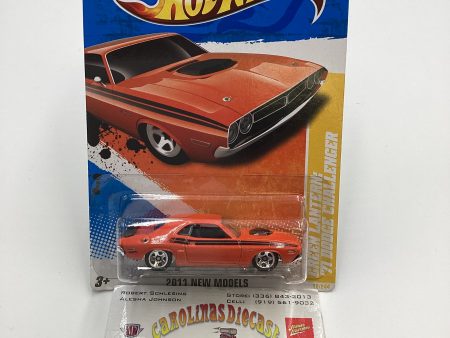 2011 Hot Wheels #12 Green Lantern 71 Dodge Challenger Orange Supply