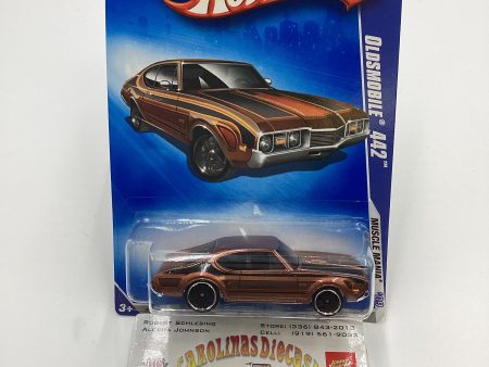 2009 Hot Wheels #082 Olds 442 Brown 54H Fashion