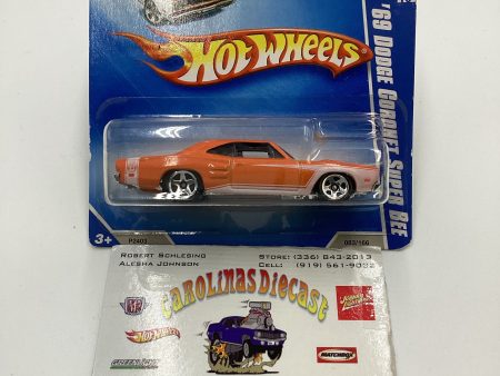 2009 Hot Wheels #083 69 Dodge Coronet Super Bee Orange Short Card 50E on Sale