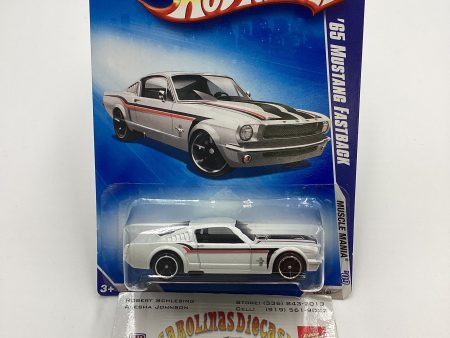 2009 Hot Wheels #085 65 Ford Mustang Fastback White  Battle Force 5 Card 25G Online Hot Sale