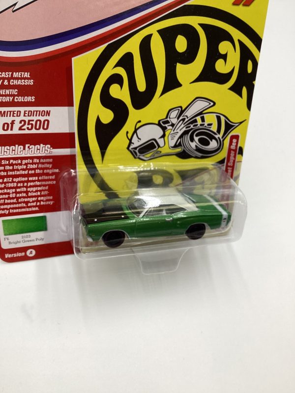 Johnny Lightning Muscle Cars USA Release 1 Version A 1969 1 2 Dodge Coronet Super Bee Green 229F Discount