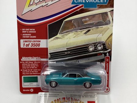 Johnny Lightning Muscle Cars USA Release 1 Version A 1967 Chevy Chevelle SS Light Blue 229E Fashion