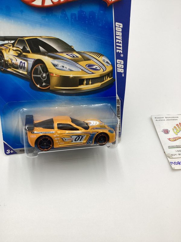 2009 Hot Wheels #071 Corvette C6R Yellow 14i Online Hot Sale