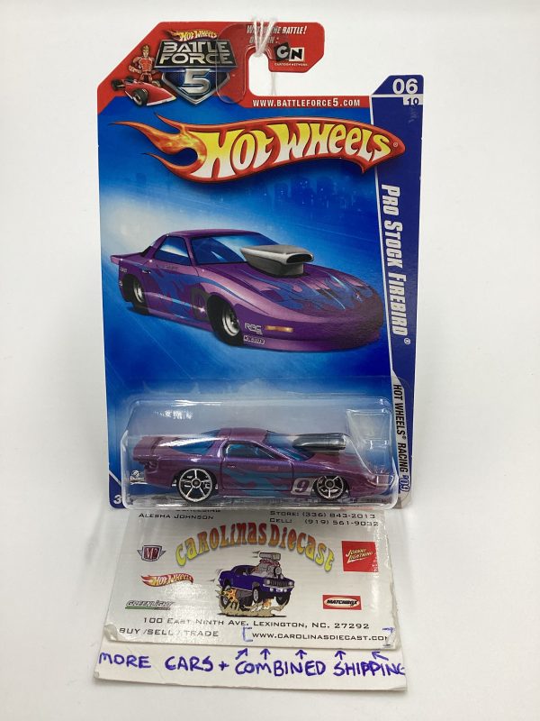 2009 Hot Wheels #072 Pro Stock Firebird Purple 42C For Sale