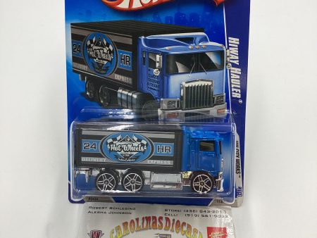 2009 Hot wheels #114 Hiway Hauler Blue 116D For Sale