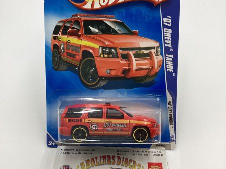 2009 Hot Wheels #108 07 Chevy Tahoe Fire Dept. Red Battle Force 5 Card 17A Online Hot Sale