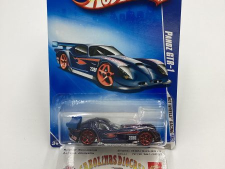 2009 Hot Wheels #070 Panoz GTR-1 Blue Y5 Red Wheels 59B Supply