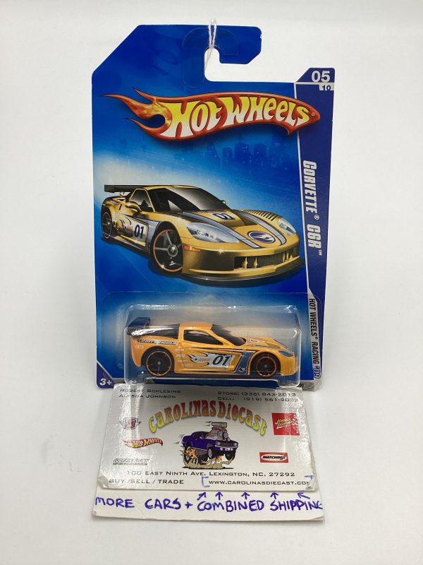 2009 Hot Wheels #071 Corvette C6R Yellow 14i Online Hot Sale