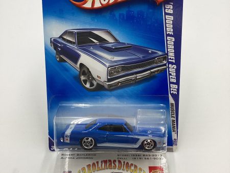 2009 Hot Wheels #083 69 Dodge Coronet Super Bee Blue 59C For Sale