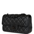 Chanel Mini Rectangular Flap So Black Iridescent Lambskin Black Hardware For Discount