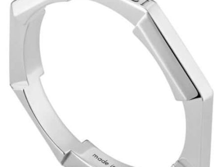 GUCCI Link to Love 18k White Gold Ring YBC662194003 Hot on Sale