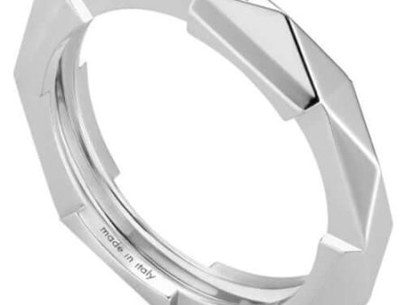 GUCCI Link to Love 18k White Gold Ring YBC662177002 Sale