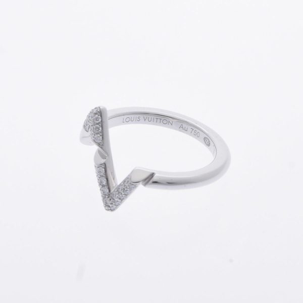 LOUIS VUITTON LV Vault Upside Down Ring #48 Q9Q31I No. 7 Women s K18 White Gold For Sale