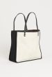 Chanel White Black Canvas 5X5=CC Tote Online Sale