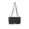 Chanel Black Caviar Quilted Jumbo Classic Single Flap Bag Online now