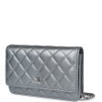 Chanel Wallet On Chain WOC Silver Metallic Lambskin Silver Hardware on Sale