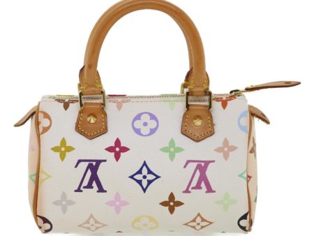 LOUIS VUITTON Monogram Multicolor Mini Speedy Hand Bag White M92645 Auth am548g on Sale