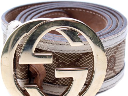 Gucci Interlocking Gucci Canvas Belt Size 85 34 Supply