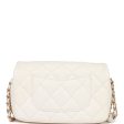 Chanel  My Precious  Flap Bag Imitation Pearl White Lambskin Light Gold Hardware For Sale