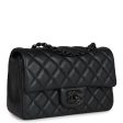 Chanel Mini Rectangular Flap So Black Iridescent Lambskin Black Hardware For Sale