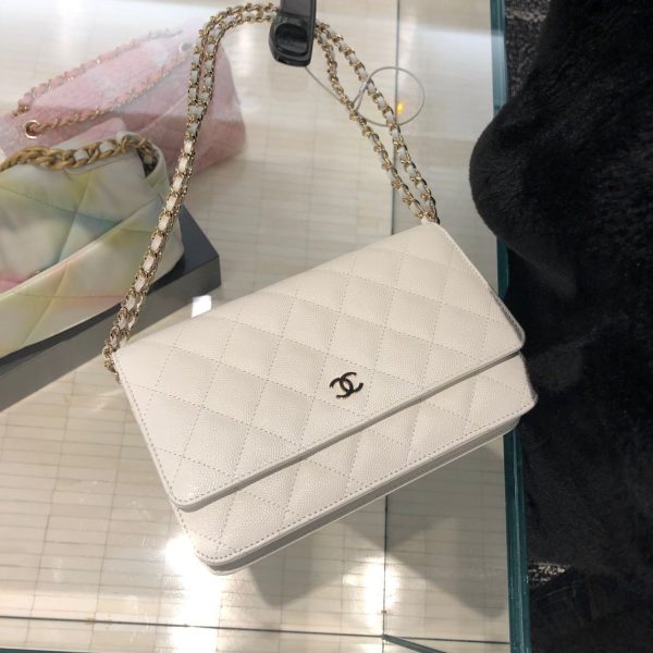 Chanel Wallet On Chain WOC GHW (White) Fashion