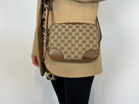 Gucci Jacquard x Leather Beige Brown Fashion