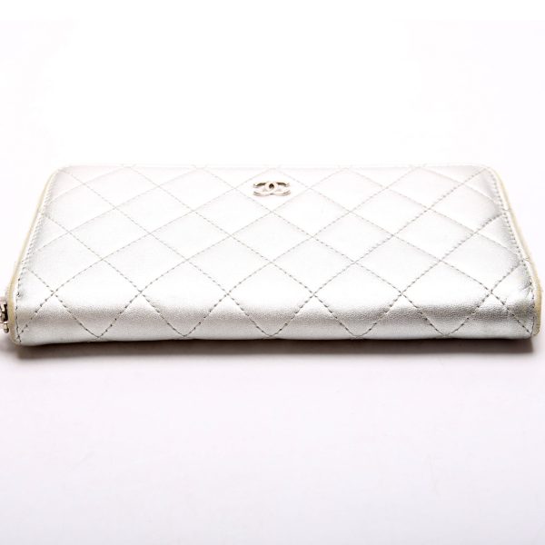 Chanel CC Quilted Zip Around Wallet Discount