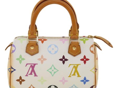 LOUIS VUITTON Monogram Multicolor Mini Speedy Hand Bag White M92645 Auth am1710g on Sale