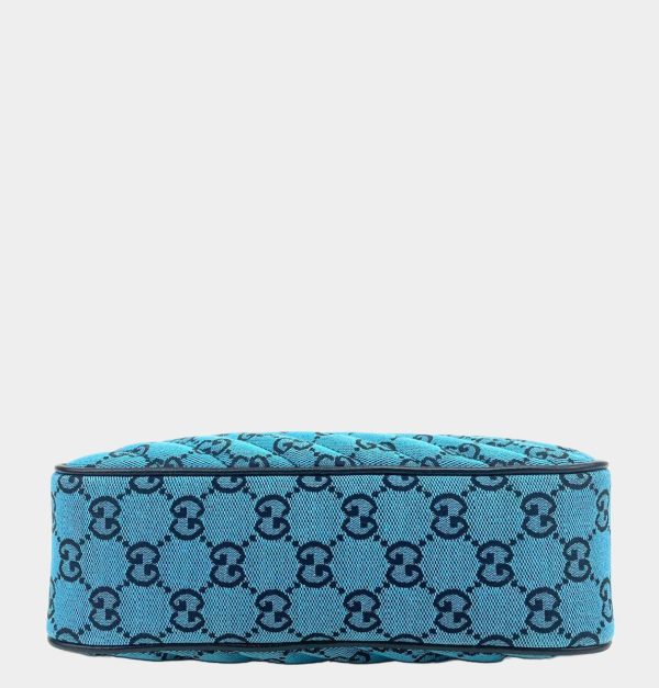 GUCCI Marmont Multicolor Matelasse Blue GG Canvas CrossBody - Teal Fashion