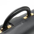 LOUIS VUITTON Epi Serviette Fermoir Bag Leather Noir Black Key Missing M54352 Hot on Sale