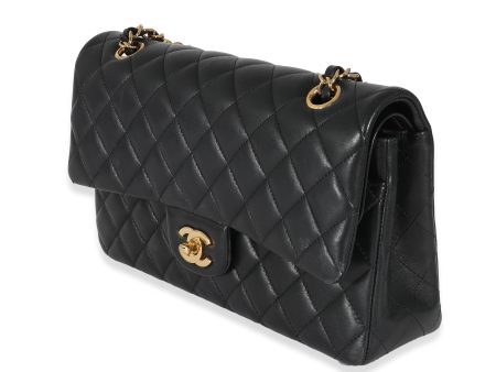 Chanel Black Lambskin Medium Classic Double Flap Bag Online now