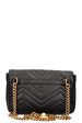 GUCCI Marmont Chain Belt Bag Black Fashion