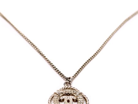 Chanel CC Crystal Life Float Pendant Necklace For Sale