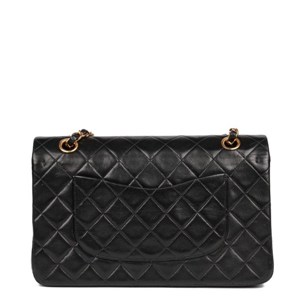 Chanel Black Quilted Lambskin Vintage Medium Classic Double Flap Bag on Sale