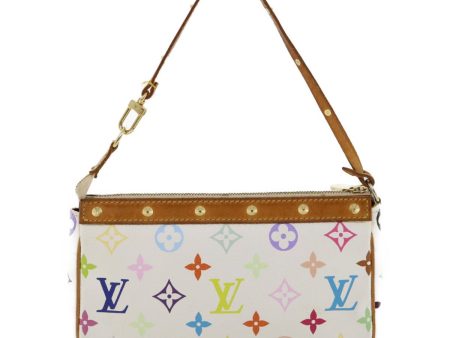 LOUIS VUITTON Multicolor Pochette Accessoires Pouch White M92649 am219g Hot on Sale