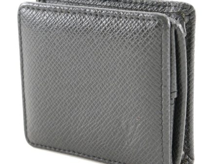 LOUIS VUITTON Portomone Boite Coin Case M30382 Taiga Ardoise Black TA1101 Men s For Discount