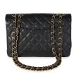 Chanel Black Caviar Quilted Jumbo Classic Single Flap Bag Online now