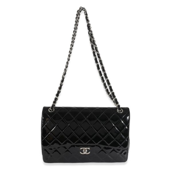 Chanel Black Patent Classic Jumbo Flap Bag Online Sale