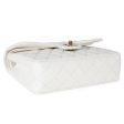 Chanel 23C White Caviar Small Classic Double Flap Bag on Sale