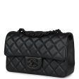 Chanel Mini Rectangular Flap So Black Iridescent Lambskin Black Hardware For Sale